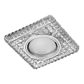 Emithor 71096 - LED griestu lampa ELEGANT GLASS FIX 1xGU10/50W + LED/3W STRIPE
