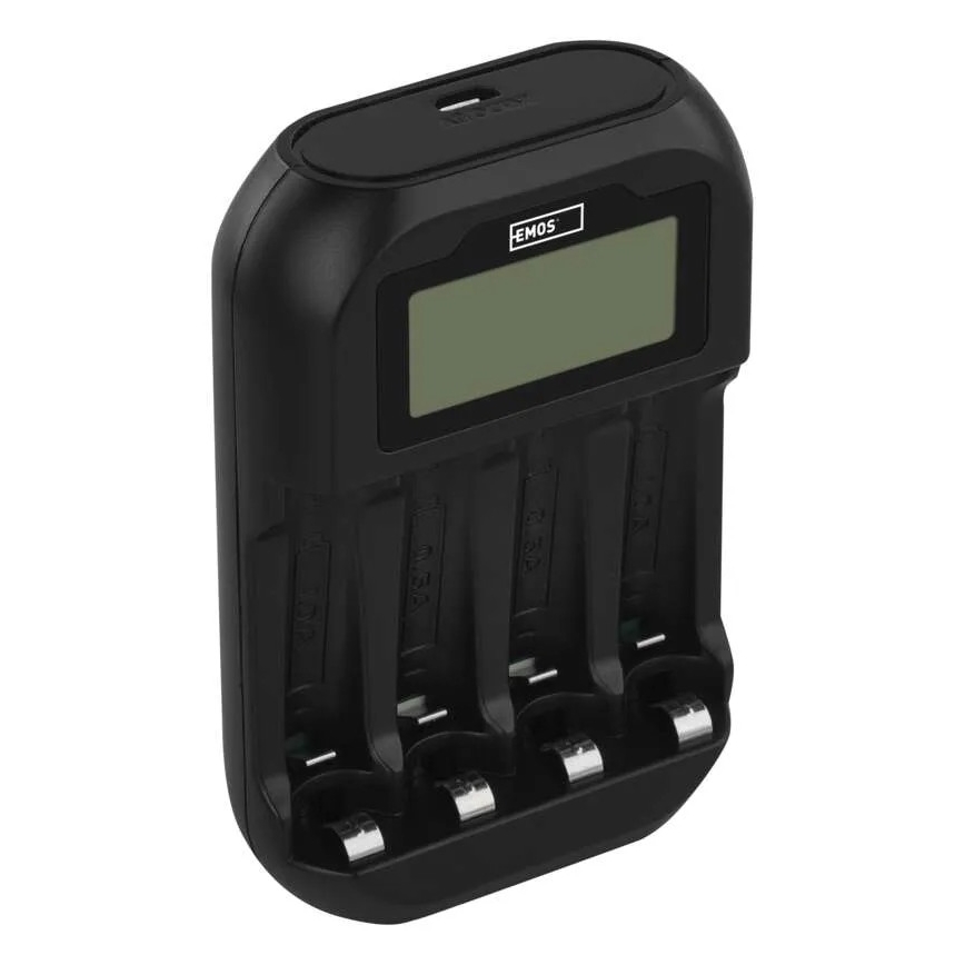 Baterijas lādētājs ar LCD ekrānu 4xAA/AAA 5V