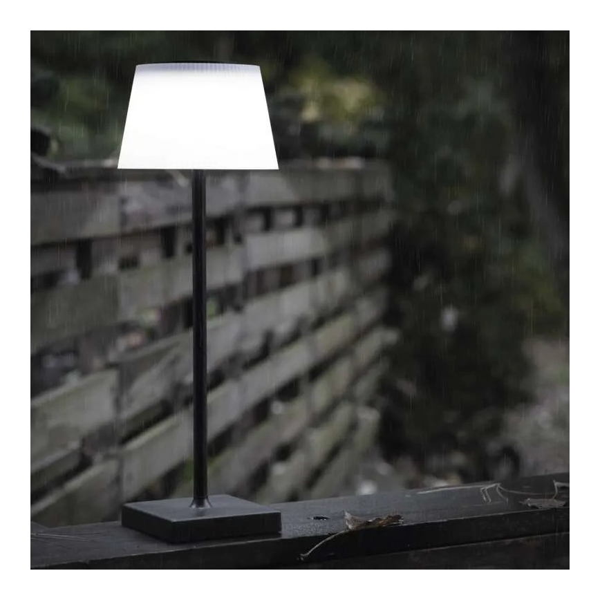 LED Aptumšojama uzlādējama lampa KATIE LED/4W/10V 1800mAh IP44 CRI 90 melna