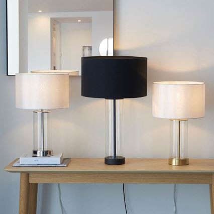 Endon 100440 - Galda lampa LESSINA ar regulējamu spilgtumu 1xE27/10W/230V melna