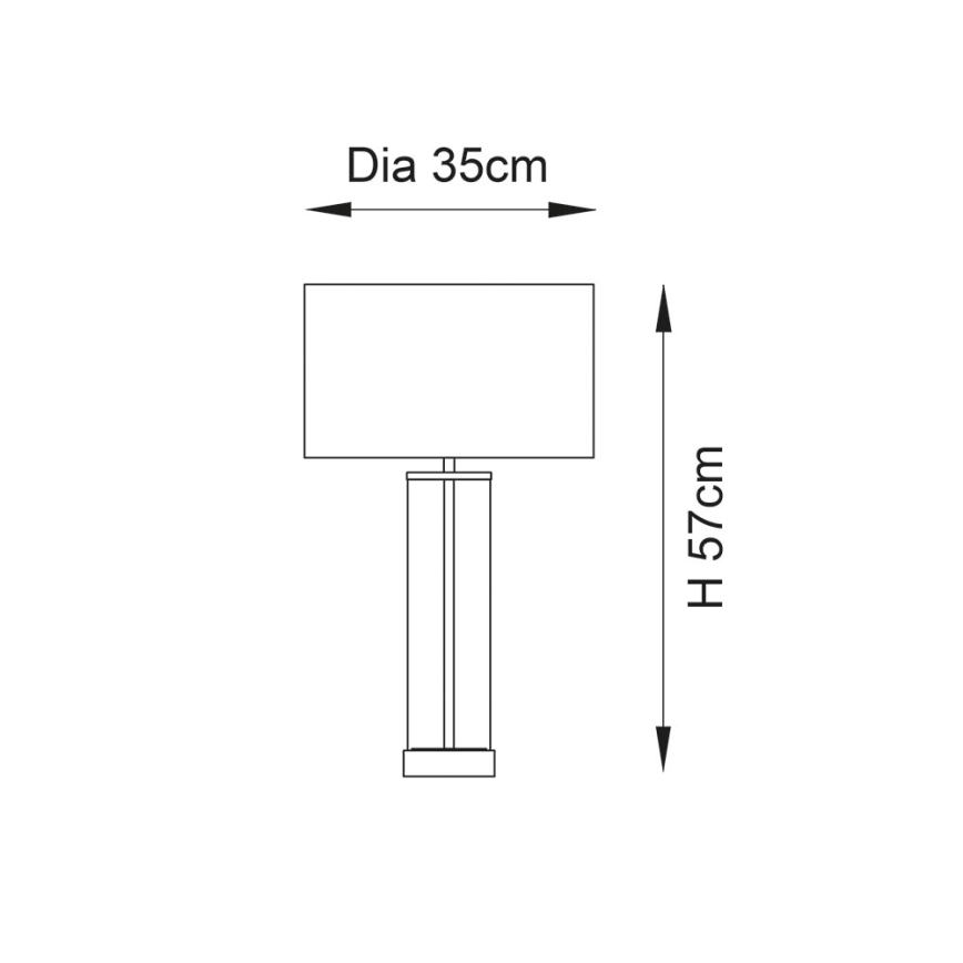 Endon 100440 - Galda lampa LESSINA ar regulējamu spilgtumu 1xE27/10W/230V melna