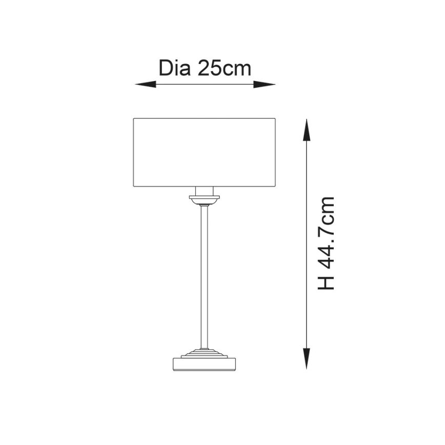 Endon 100646 - Galda lampa HIGHCLERE 1xE14/7W/230V bēšs/matiēts hroms Ø 25 cm