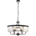 Endon 100711 - Lustra uz ķēdes CHESTERFIELD 6xE14/6W/230V Ø 55 cm melna