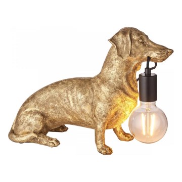 Endon 101187 - Galda lampa DACHSHUND 1xE27/10W/230V zelta