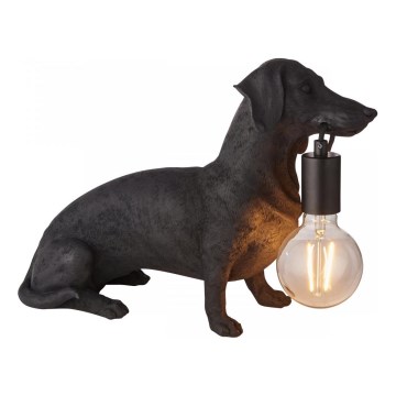 Endon 101188 - Galda lampa DACHSHUND 1xE27/10W/230V melna