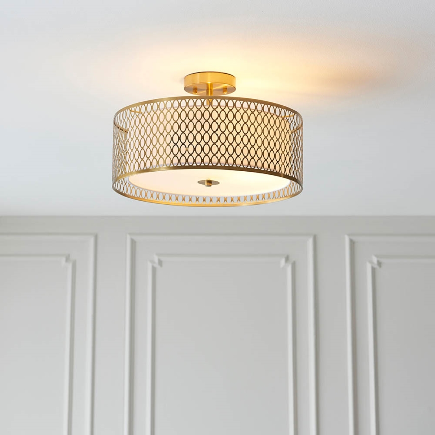 Endon 101568 - Virsapmetuma lustra CORDERO 3xE27/10W/230V zelta