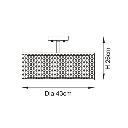 Endon 101568 - Virsapmetuma lustra CORDERO 3xE27/10W/230V zelta