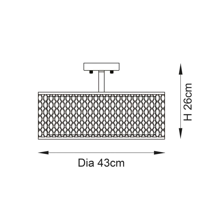 Endon 101568 - Virsapmetuma lustra CORDERO 3xE27/10W/230V zelta