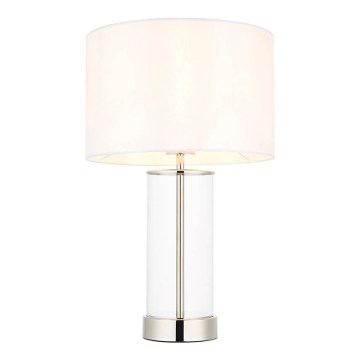 Endon 102674 - Regulējama galda lampa LESSINA 1xE27/10W/230V spīdīgs hroms/balts