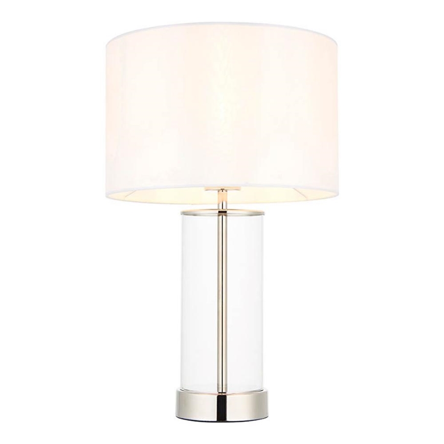 Endon 102674 - Regulējama galda lampa LESSINA 1xE27/10W/230V spīdīgs hroms/balts
