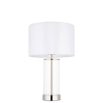 Endon 102674 - Regulējama galda lampa LESSINA 1xE27/10W/230V spīdīgs hroms/balts