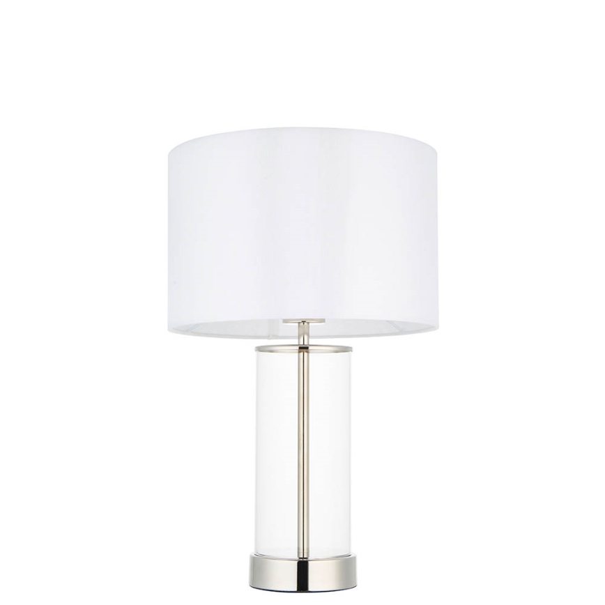 Endon 102674 - Regulējama galda lampa LESSINA 1xE27/10W/230V spīdīgs hroms/balts