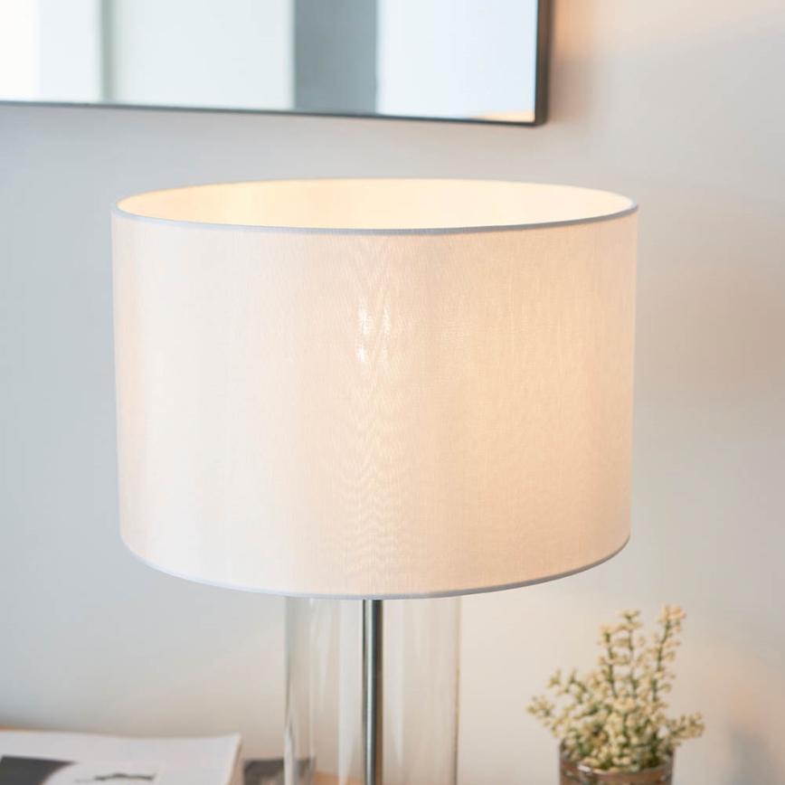 Endon 102674 - Regulējama galda lampa LESSINA 1xE27/10W/230V spīdīgs hroms/balts