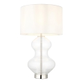 Endon 102676 - Regulējama galda lampa KELDA 1xE27/10W/230V balta/matēts hroms