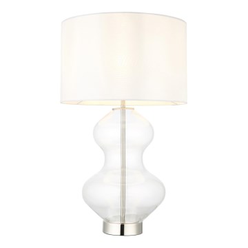 Endon 102676 - Regulējama galda lampa KELDA 1xE27/10W/230V balta/matēts hroms