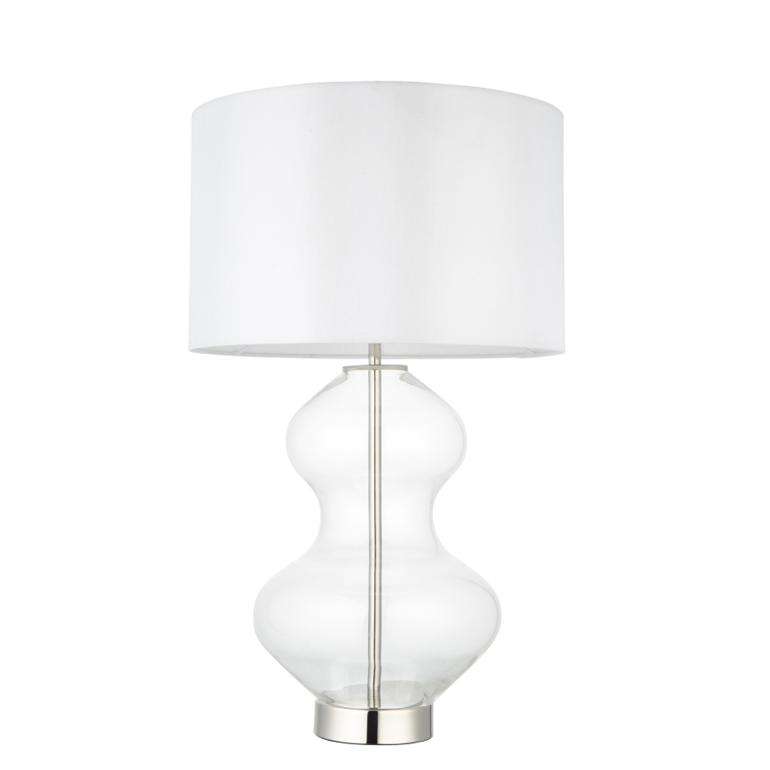 Endon 102676 - Regulējama galda lampa KELDA 1xE27/10W/230V balta/matēts hroms