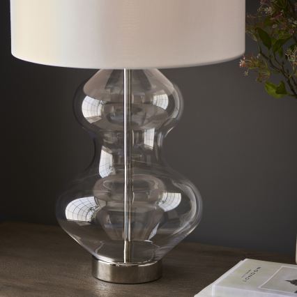 Endon 102676 - Regulējama galda lampa KELDA 1xE27/10W/230V balta/matēts hroms