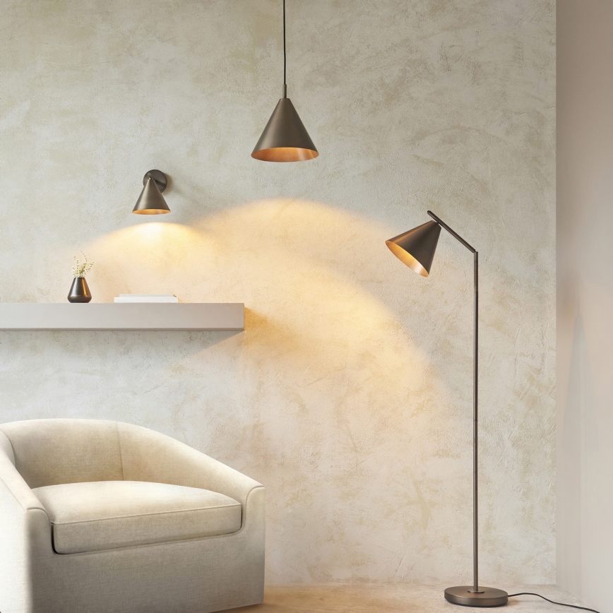 Endon 102895 - Grīdas stāvlampa CAPE 1xE27/10W/230V bronza