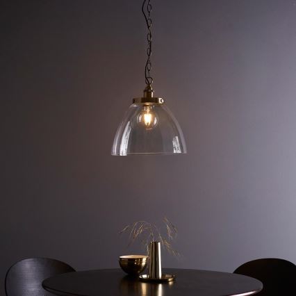 Endon 102926 - Lustra ar ķēdi HANSEN 1xE27/10W/230V misiņš