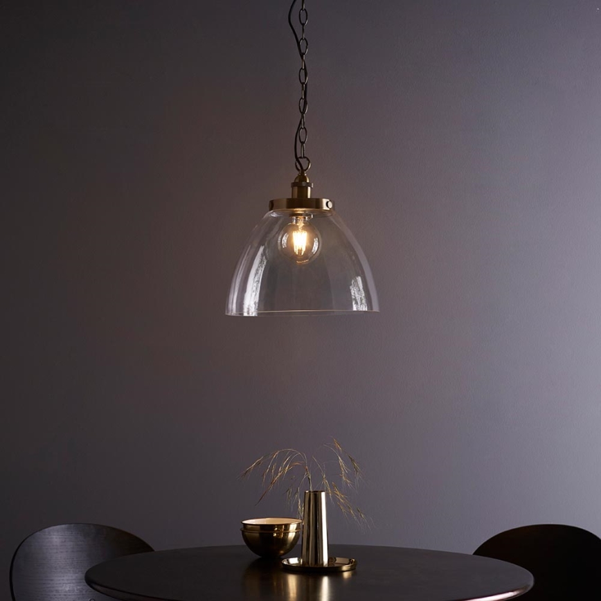 Endon 102926 - Lustra ar ķēdi HANSEN 1xE27/10W/230V misiņš
