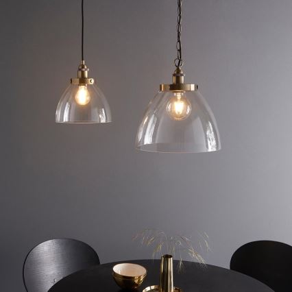 Endon 102926 - Lustra ar ķēdi HANSEN 1xE27/10W/230V misiņš