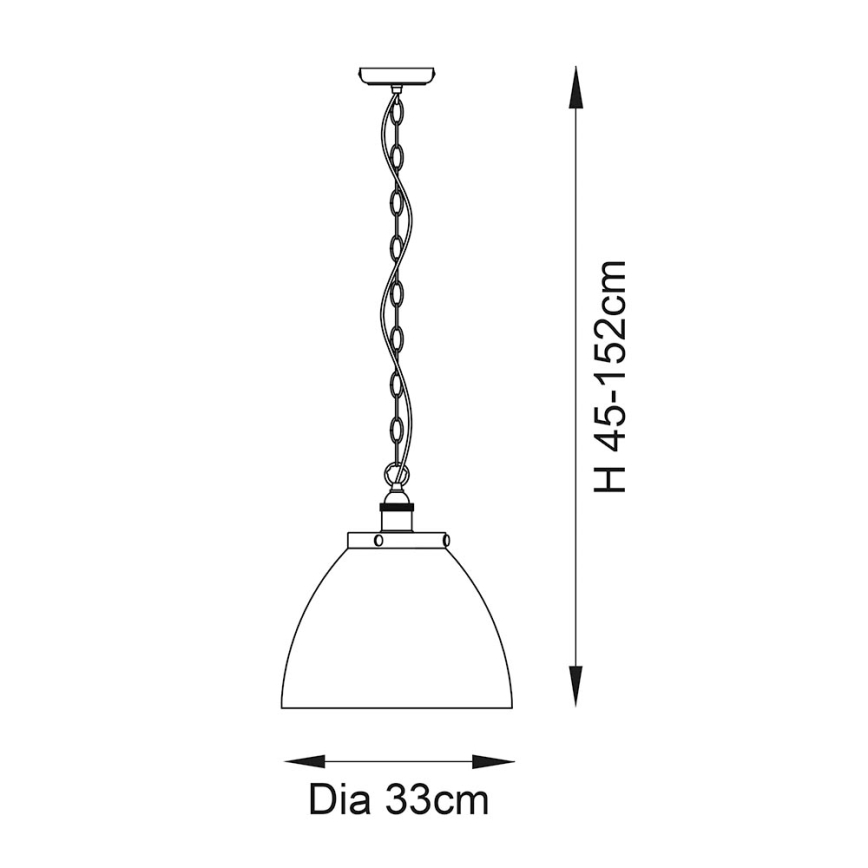 Endon 102926 - Lustra ar ķēdi HANSEN 1xE27/10W/230V misiņš