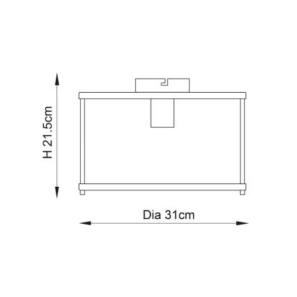 Endon 103112 - Griestu gaismeklis HOPTON 1xE27/10W/230V matēts hroms