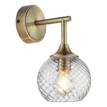 Endon 103173 - Sienas lampa ALLEGRA 1xE14/7W/230V misiņš/caurspīdīga
