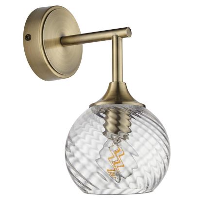 Endon 103173 - Sienas lampa ALLEGRA 1xE14/7W/230V misiņš/caurspīdīga