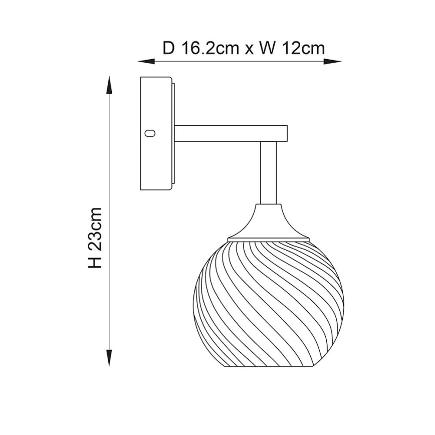 Endon 103173 - Sienas lampa ALLEGRA 1xE14/7W/230V misiņš/caurspīdīga