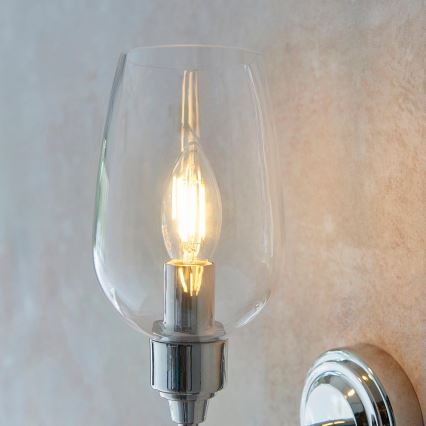 Endon 103316 - Sienas gaismeklis STOURTON 1xE14/6W/230V spīdīga hroma apdare