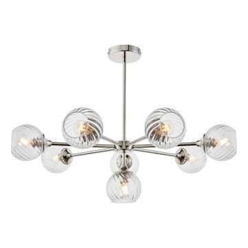 Endon 104051 - Lustra ar stieni ALLEGRA 8xE14/7W/230V spīdīga hroma apdare