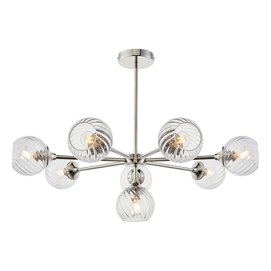 Endon 104051 - Lustra ar stieni ALLEGRA 8xE14/7W/230V spīdīga hroma apdare