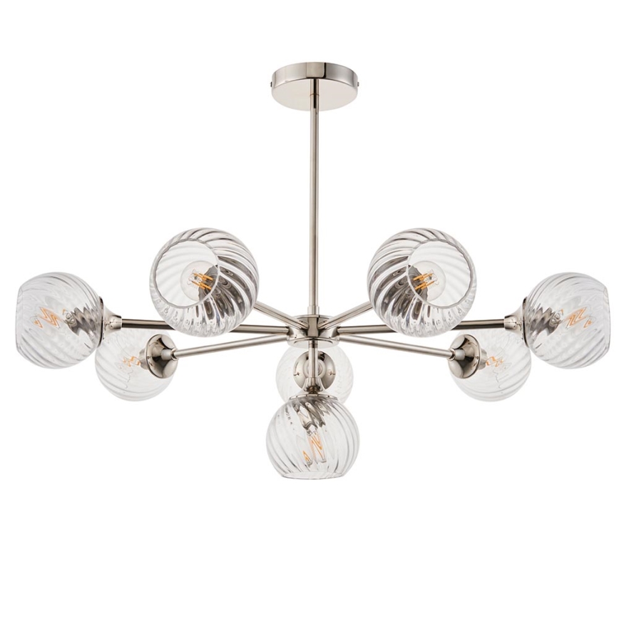 Endon 104051 - Lustra ar stieni ALLEGRA 8xE14/7W/230V spīdīga hroma apdare
