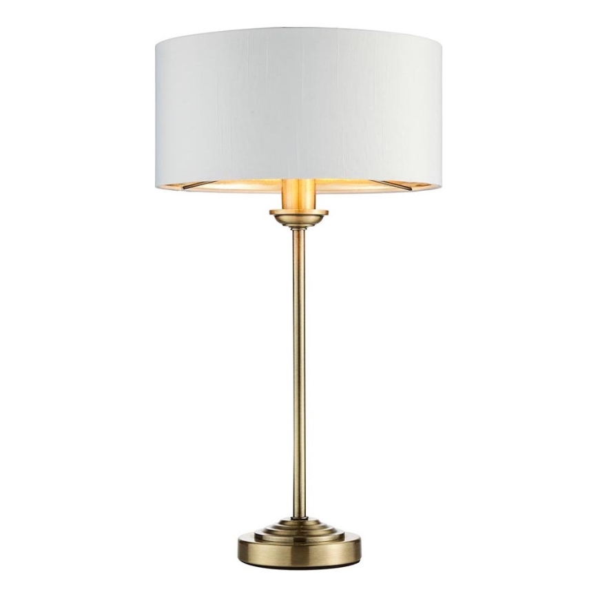 Endon 104054 - Galda lampa HIGHCLERE 1xE14/7W/230V balta/misiņš d. 25 cm