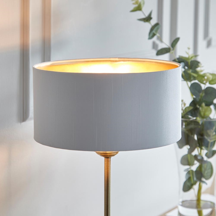 Endon 104054 - Galda lampa HIGHCLERE 1xE14/7W/230V balta/misiņš d. 25 cm