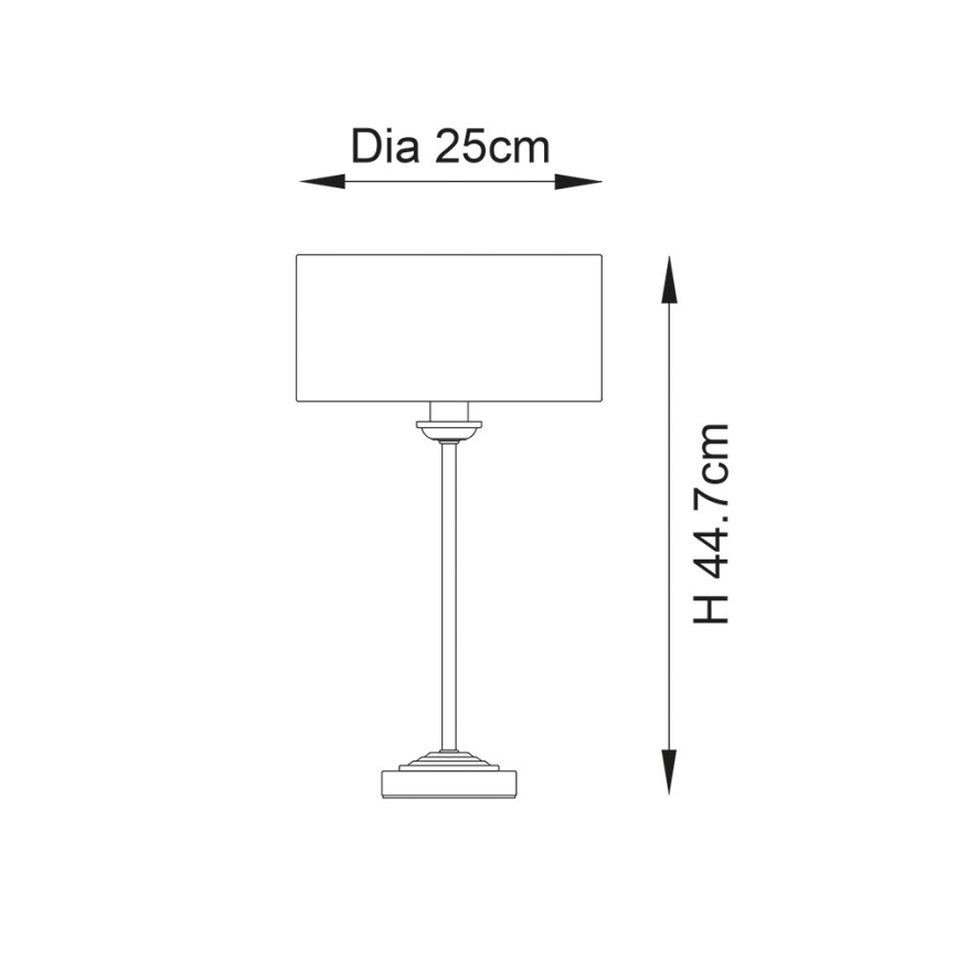 Endon 104054 - Galda lampa HIGHCLERE 1xE14/7W/230V balta/misiņš d. 25 cm