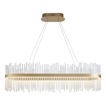 Endon 104082 - LED regulējamā lustra uz troses ADRIEL LED/47W/230V 3000K zelta/caurspīdīga