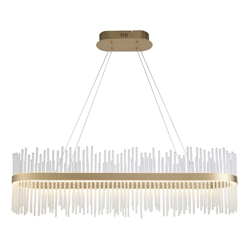 Endon 104082 - LED regulējamā lustra uz troses ADRIEL LED/47W/230V 3000K zelta/caurspīdīga