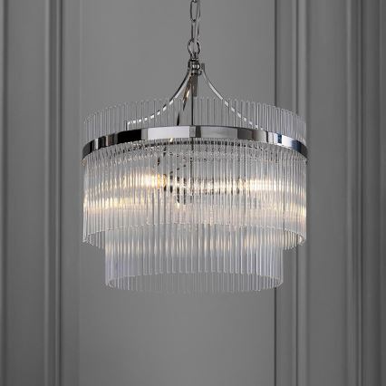 Endon 104113 - lustra uz ķēdes MARIETTA 3xE14/7W/230V spīdīga hroma apdare