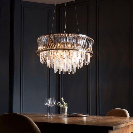 Endon 104530 - Lustra uz ķēdes 9xE14/6W/230V spīdīgs hroms