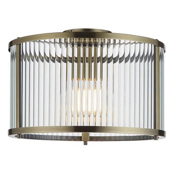 Endon 106265 - Griestu gaismeklis RIDGETON 1xE27/10W/230V misiņa apdare
