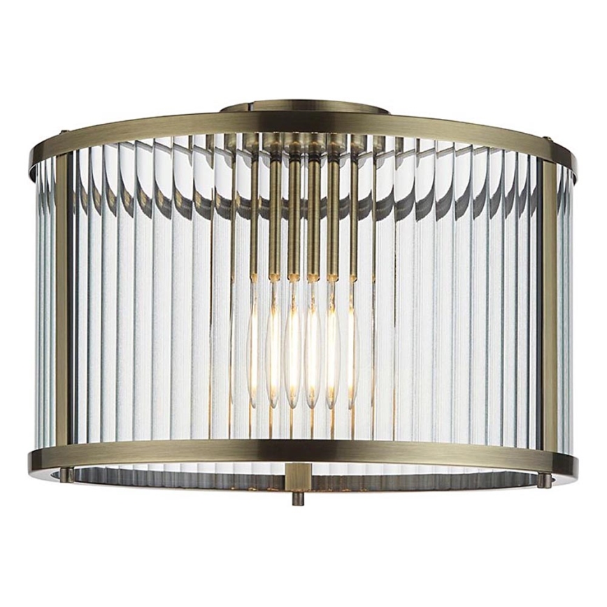 Endon 106265 - Griestu gaismeklis RIDGETON 1xE27/10W/230V misiņa apdare