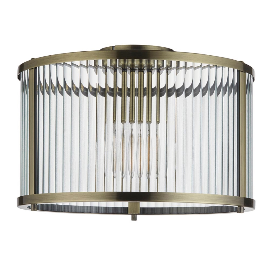 Endon 106265 - Griestu gaismeklis RIDGETON 1xE27/10W/230V misiņa apdare