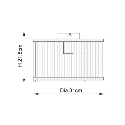 Endon 106265 - Griestu gaismeklis RIDGETON 1xE27/10W/230V misiņa apdare