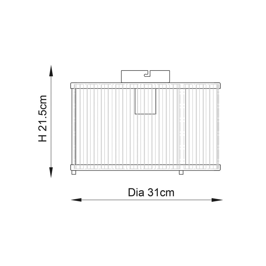 Endon 106265 - Griestu gaismeklis RIDGETON 1xE27/10W/230V misiņa apdare