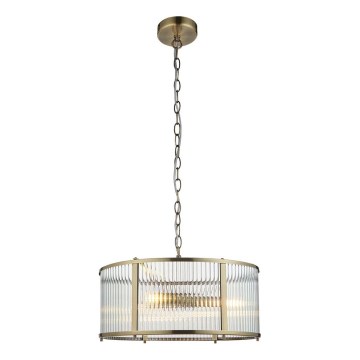 Endon 106282 - Pakaramā lustra RIDGETON ar ķēdi, 3xE14/6W/230V, misiņš