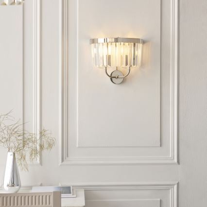 Endon 106448 - Sienas gaismeklis CHESTERFIELD 2xE14/6W/230V spīdīgs hroms