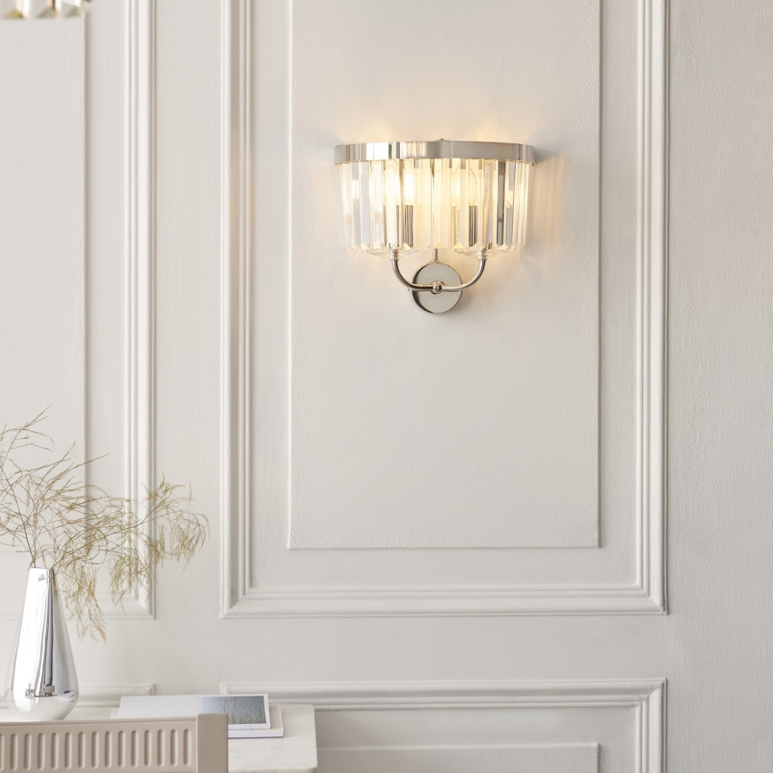 Endon 106448 - Sienas gaismeklis CHESTERFIELD 2xE14/6W/230V spīdīgs hroms