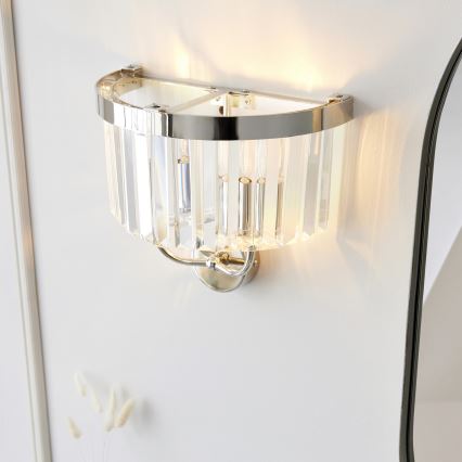 Endon 106448 - Sienas gaismeklis CHESTERFIELD 2xE14/6W/230V spīdīgs hroms